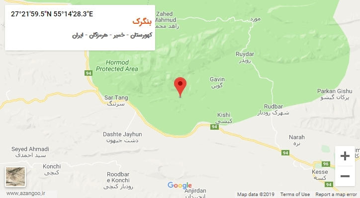 روستای بنگرک بر روی نقشه