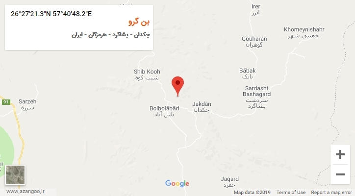 روستای بن گرو بر روی نقشه