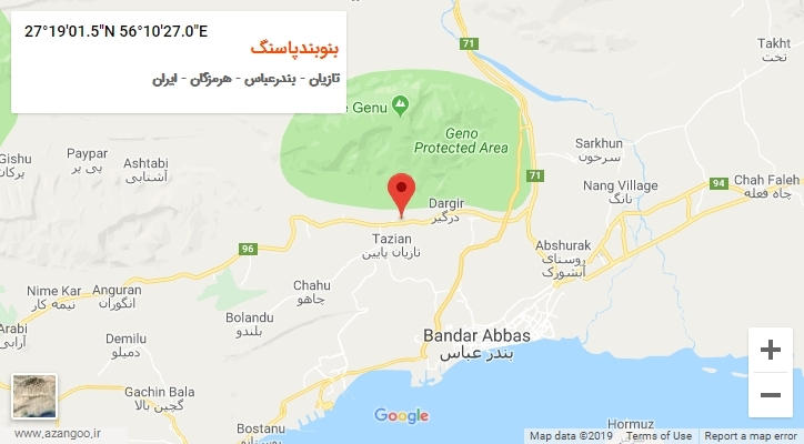 روستای بنوبندپاسنگ بر روی نقشه