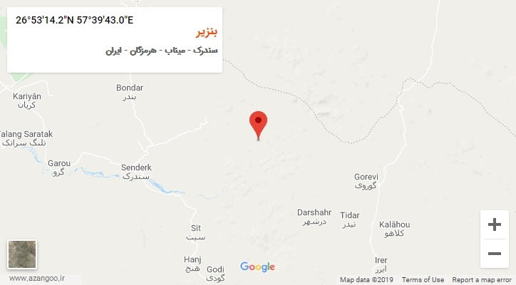روستای بنزیر بر روی نقشه
