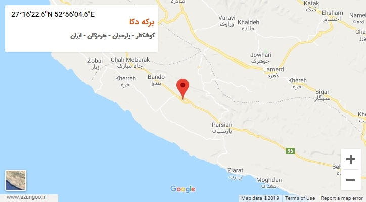 روستای برکه دکا بر روی نقشه
