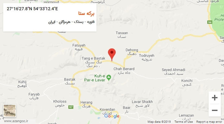 روستای برکه ستا بر روی نقشه