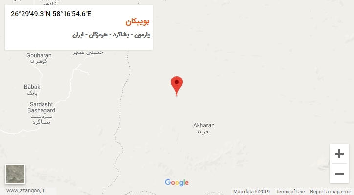 روستای بوییکان بر روی نقشه