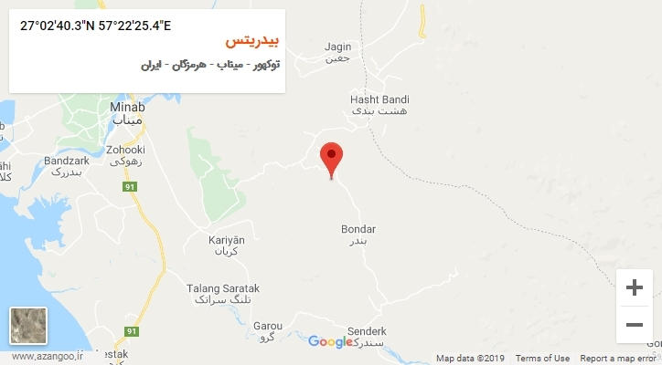 روستای بیدریتس بر روی نقشه