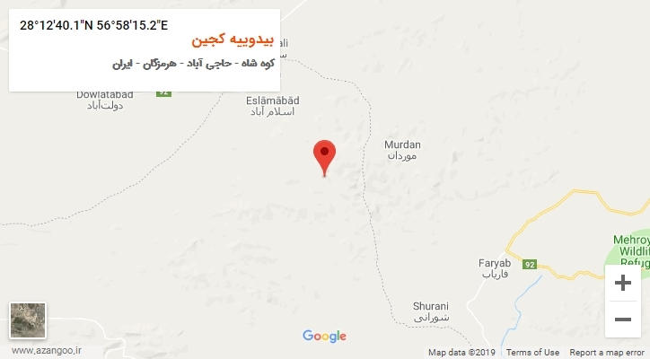 روستای بیدوییه کجین بر روی نقشه