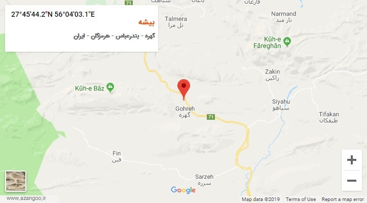 روستای بیشه بر روی نقشه