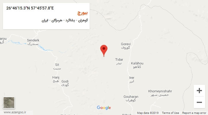 روستای بیورچ بر روی نقشه