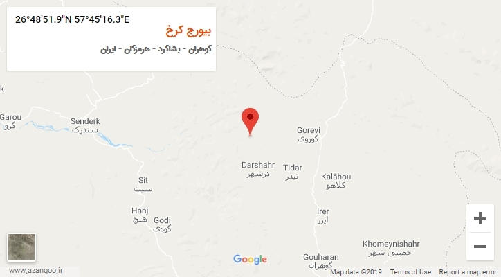 روستای بیورج کرخ بر روی نقشه