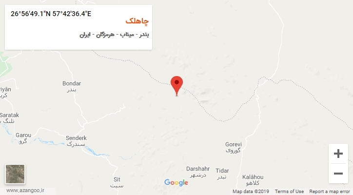 روستای چاهلک بر روی نقشه