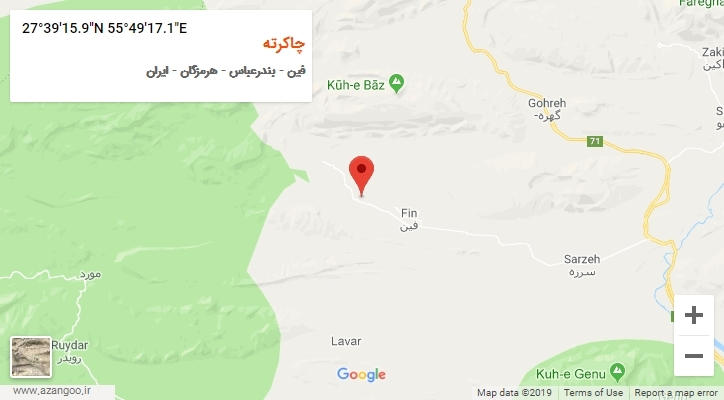 روستای چاکرته بر روی نقشه