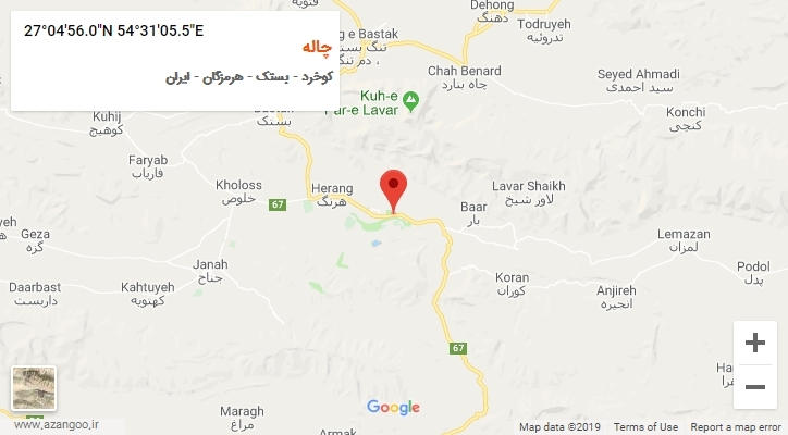 روستای چاله بر روی نقشه
