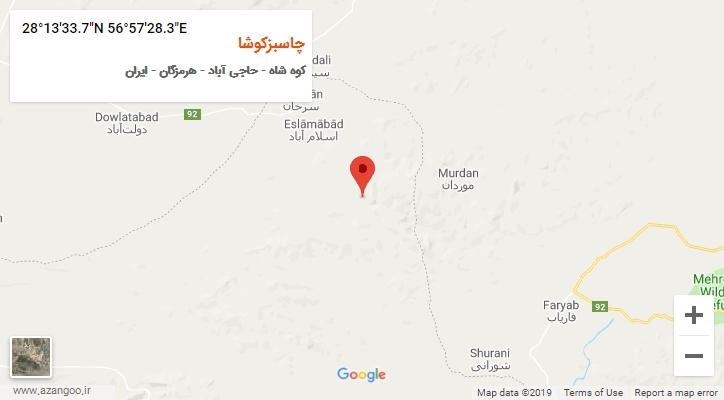 روستای چاسبزکوشا بر روی نقشه