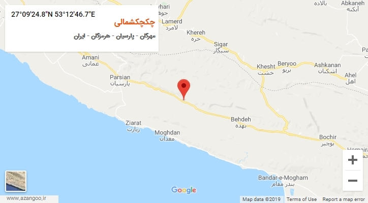 روستای چکچکشمالی بر روی نقشه