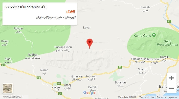 روستای چوری بر روی نقشه