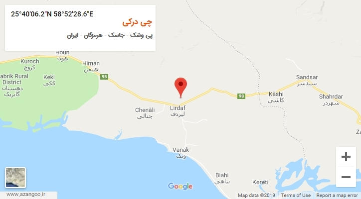 روستای چی درکی بر روی نقشه