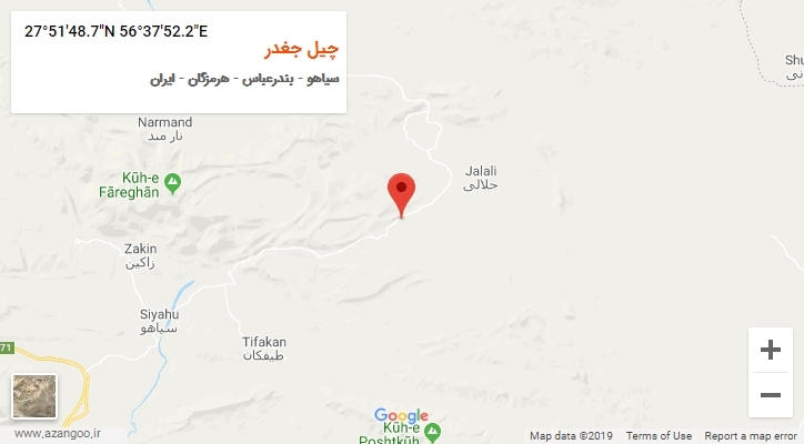 روستای چیل جغدر بر روی نقشه