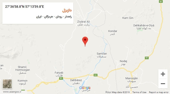 روستای دازبزل بر روی نقشه