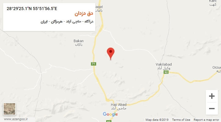 روستای دق دزدان بر روی نقشه