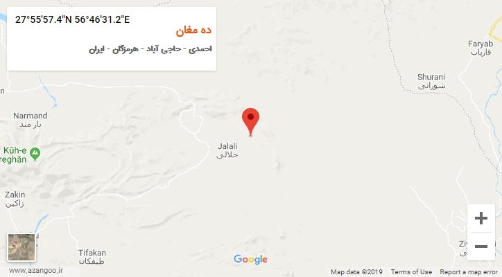 روستای ده مغان بر روی نقشه