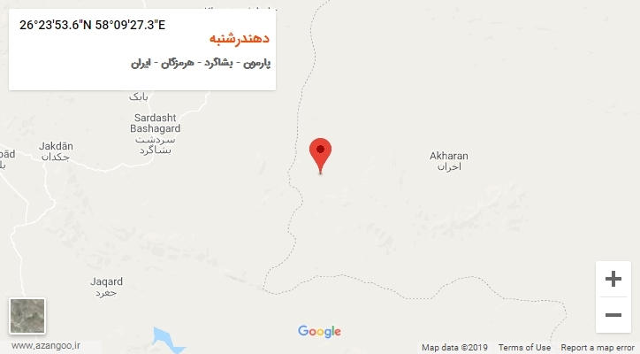 روستای دهندرشنبه بر روی نقشه