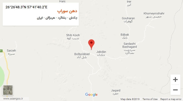 روستای دهن سوراپ بر روی نقشه