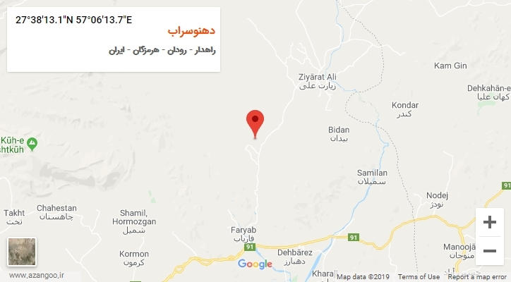 روستای دهنوسراب بر روی نقشه