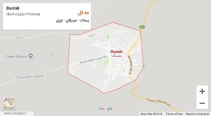 دهستان ده تل بر روی نقشه