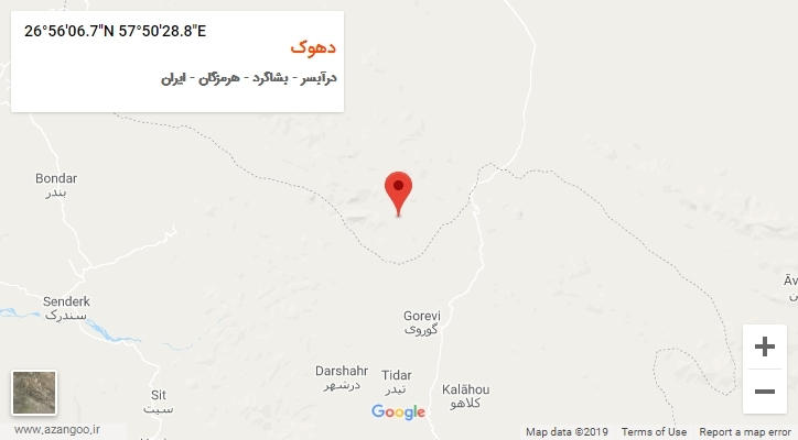روستای دهوک بر روی نقشه