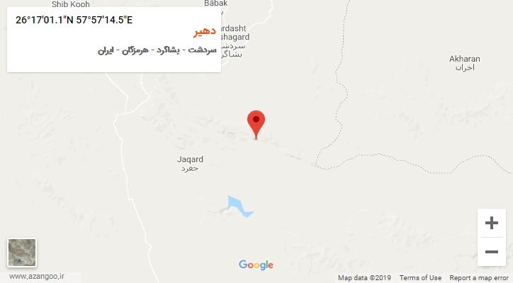 روستای دهیر بر روی نقشه