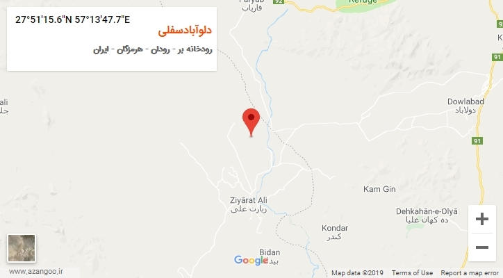 روستای دلوآبادسفلی بر روی نقشه