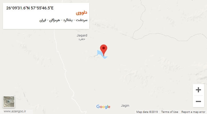 روستای دلووی بر روی نقشه