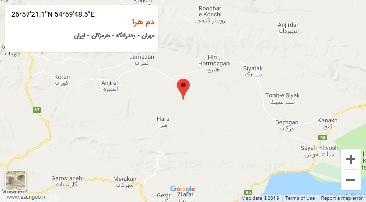 روستای دم هرا بر روی نقشه