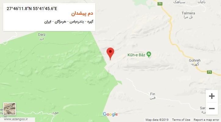 روستای دم پیشدان بر روی نقشه