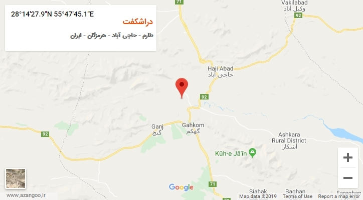 روستای دراشکفت بر روی نقشه