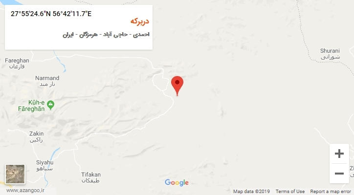 روستای دربرکه بر روی نقشه