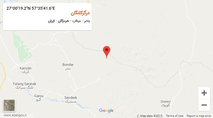 روستای درگزکلنگان بر روی نقشه