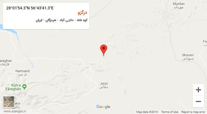 روستای درگزو بر روی نقشه