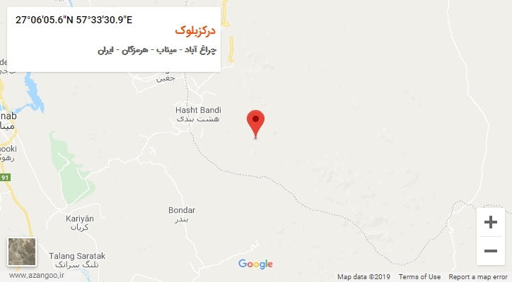 روستای درکزبلوک بر روی نقشه