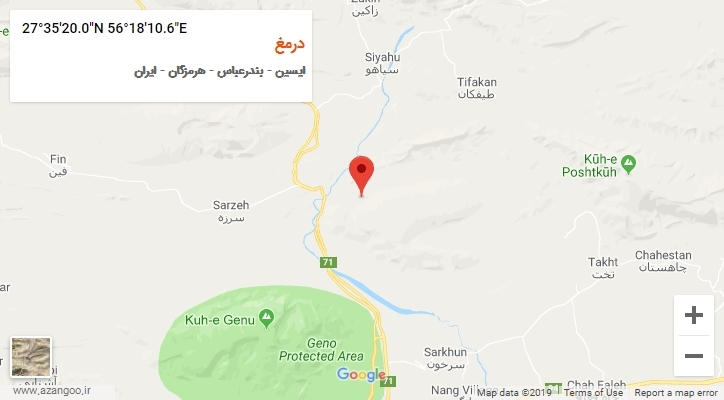 روستای درمغ بر روی نقشه