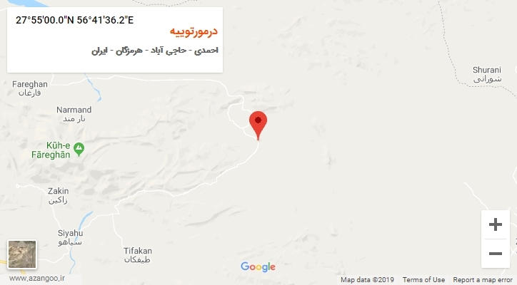 روستای درمورتوییه بر روی نقشه