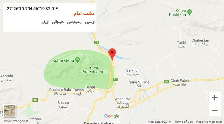 روستای دشت امام بر روی نقشه