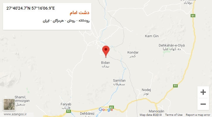 روستای دشت امام بر روی نقشه