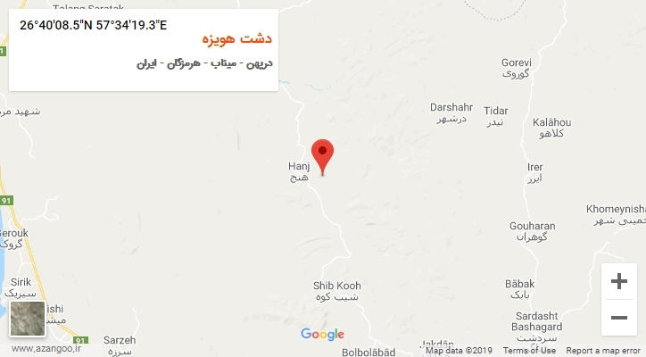 روستای دشت هویزه بر روی نقشه