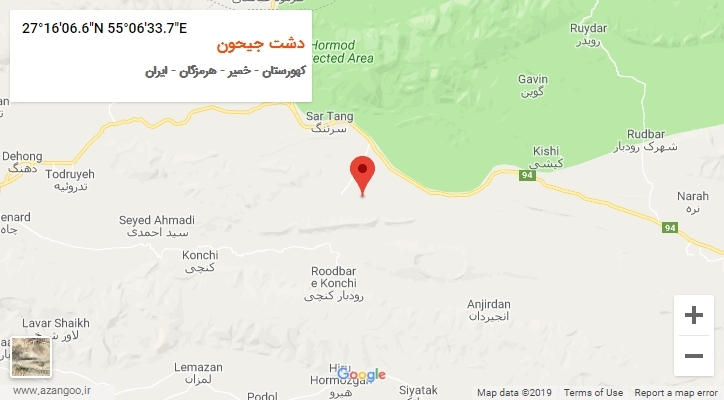 روستای دشت جیحون بر روی نقشه
