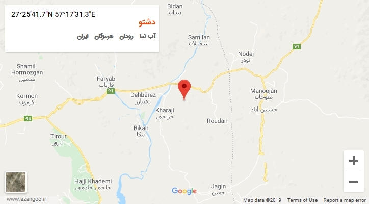 روستای دشتو بر روی نقشه