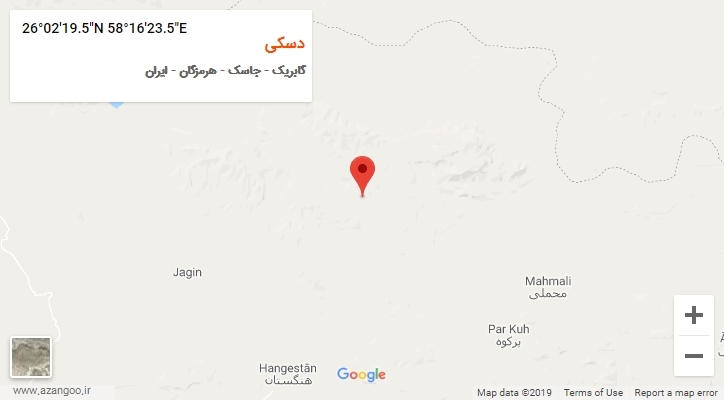 روستای دسکی بر روی نقشه
