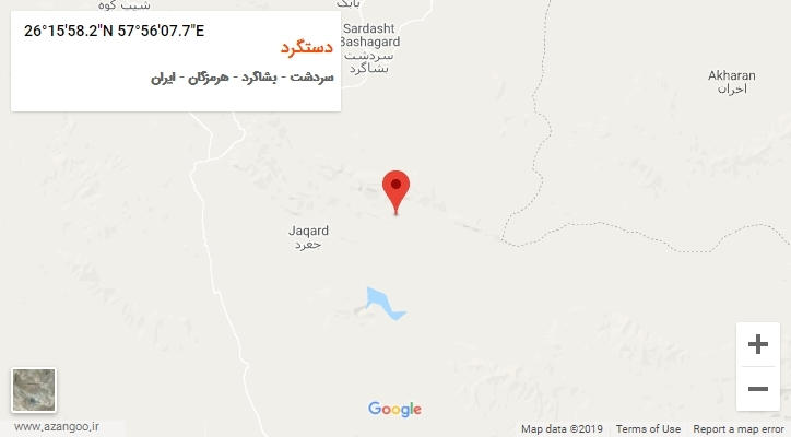روستای دستگرد بر روی نقشه