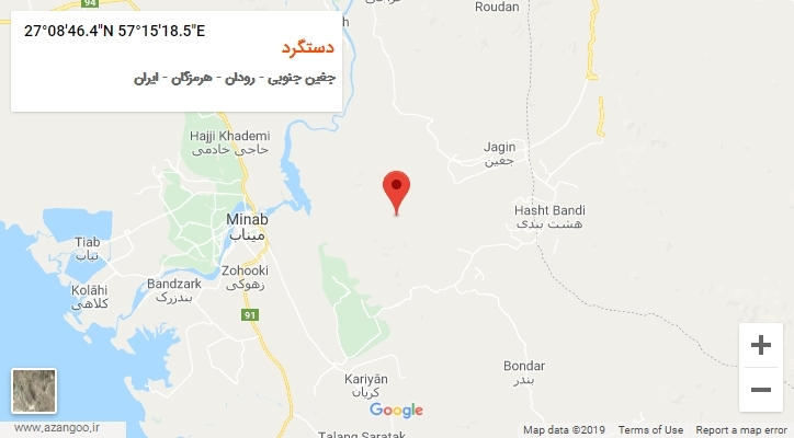 روستای دستگرد بر روی نقشه
