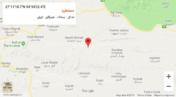 روستای دستخرد بر روی نقشه