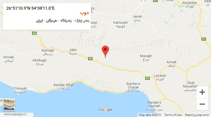 روستای دوب بر روی نقشه